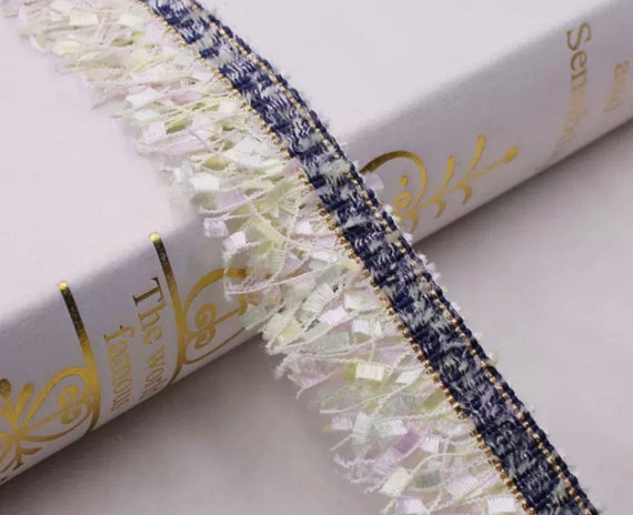 Tassel Fringe Lace trim ribbon for costume design bridal trim headwear dress coat cuff collar bag home deco Sold by 1 yard