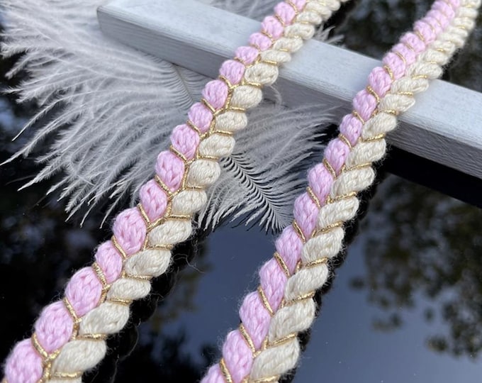 Braided Ribbon Trim, Costume Design Embellishment, Sold by 1 Yard