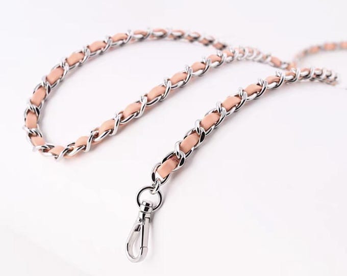 Sheepskin Leather Chain Bag Strap, Genuine Leather Crossbody Strap Replacement