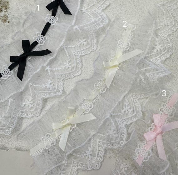 Lace trim for costume design sewing embellishment bridal trim dress coat cuff collar Sold by 1 yard