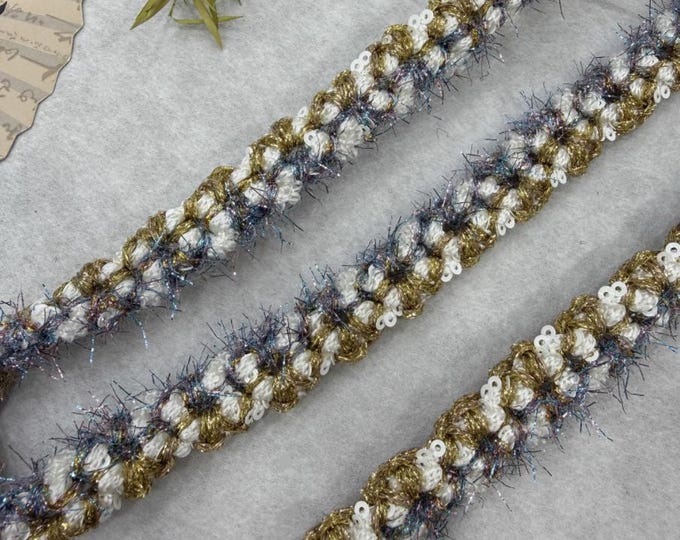 Metallic Trim, Costume Design Embellishment, Sold by 1 Yard