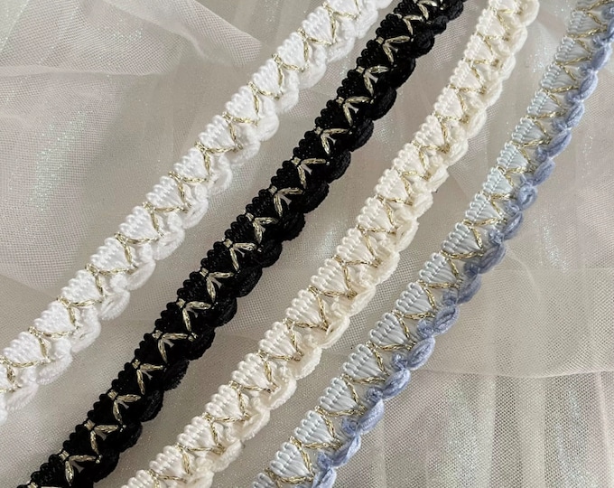 Embellished Lace Trim, Costume Design, Bridal, Home Decor, Sold by 1 Yard
