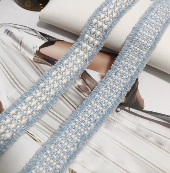 Fringed Lace trim, decor trimming for costume design sewing embellishment headwear dress coat cuff collar bag home deco Sold by 1 yard