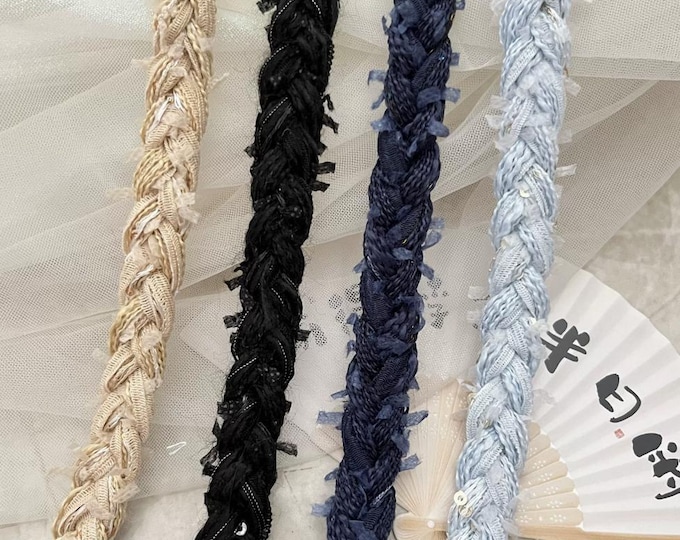 Braided Lace Trim for Sewing, Costume & Bridal Design (Sold by 1 Yard)