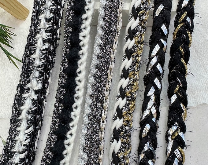 Braided Lace Trim, Costume Design Sewing Embellishment, Sold by 1 Yard