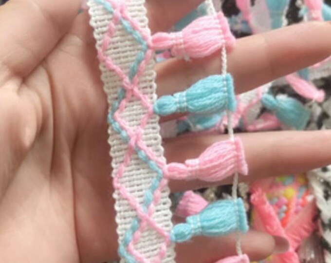 Fringe Tassel Lace Trim, Costume Design Sewing Embellishment (1 Yard)