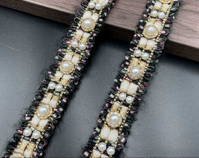Pearl Bead Chain Trim By The Yard