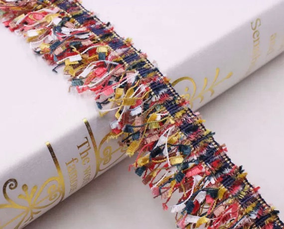 Tassel Fringe Lace trim ribbon for costume design bridal trim headwear dress coat cuff collar bag home deco Sold by 1 yard