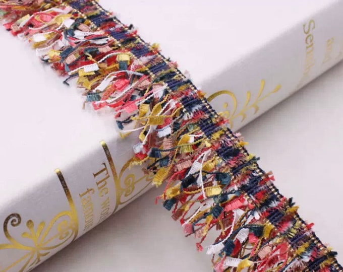 Tassel Fringe Lace Trim Ribbon, Costume Design, Sold by 1 Yard