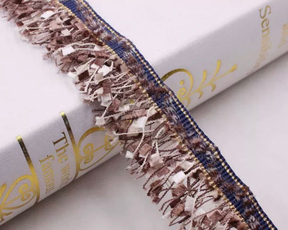 Tassel Fringe Lace trim ribbon for costume design bridal trim headwear dress coat cuff collar bag home deco Sold by 1 yard