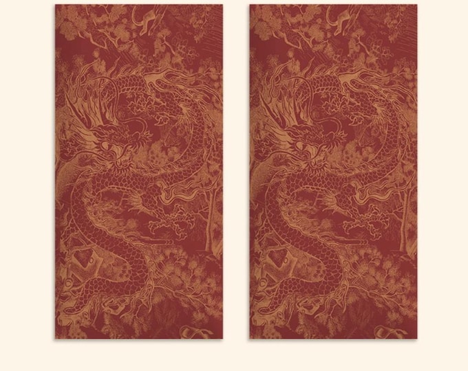 Dragon Gold Foil Red Envelopes, Lucky Money Gift Red Packets