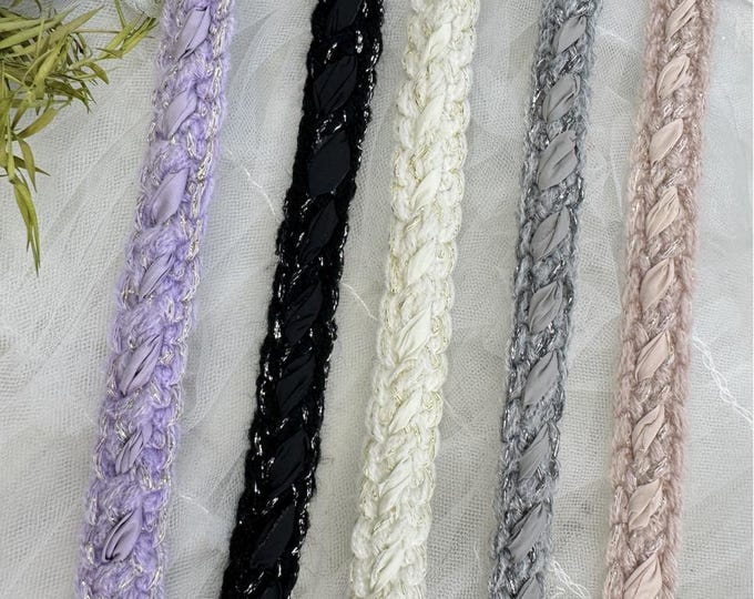 Braided Lace Trim, Costume Design Embellishment, Sold by 1 Yard