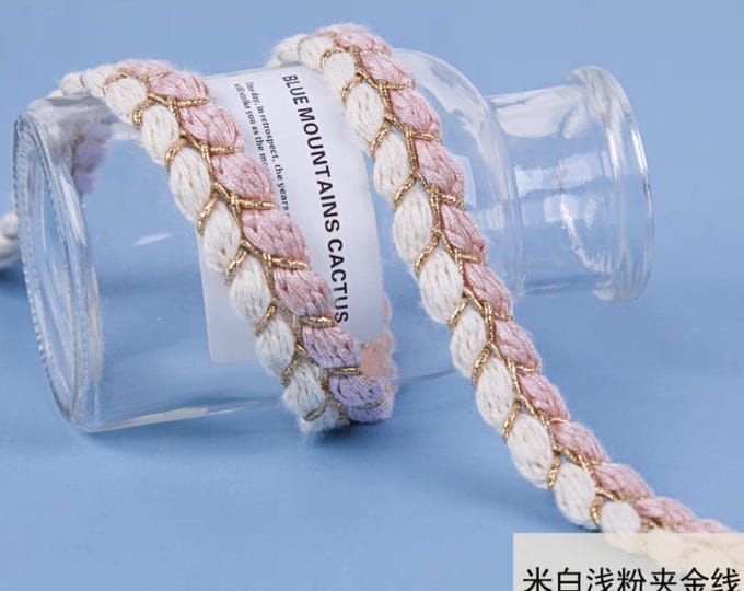 Braided Lace Trim, Costume Design, Sewing Embellishment, Sold by 1 Yard