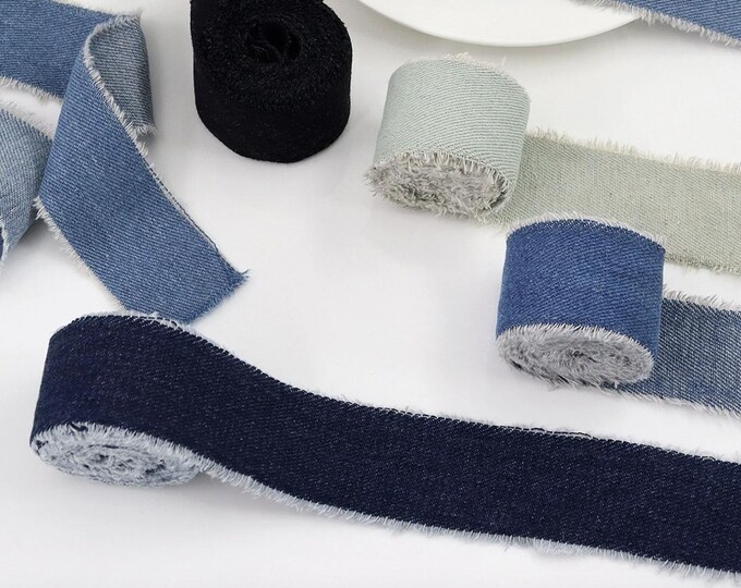 Frayed Denim Ribbon Trim, Costume Design, Home Decor