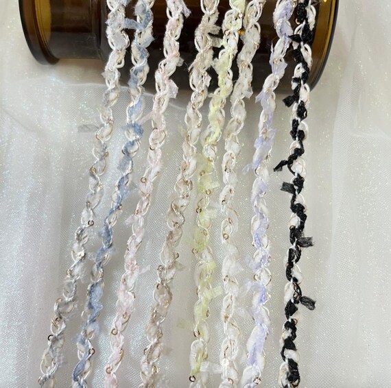 0.5cm wide Ribbon trim, decor trimming for costume design sewing bridal trim headwear dress coat cuff collar bag home deco Sold by 1 yard