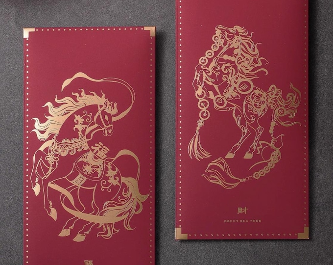 Year of the Horse 2026 Lucky Money Gift Red Packet Envelope