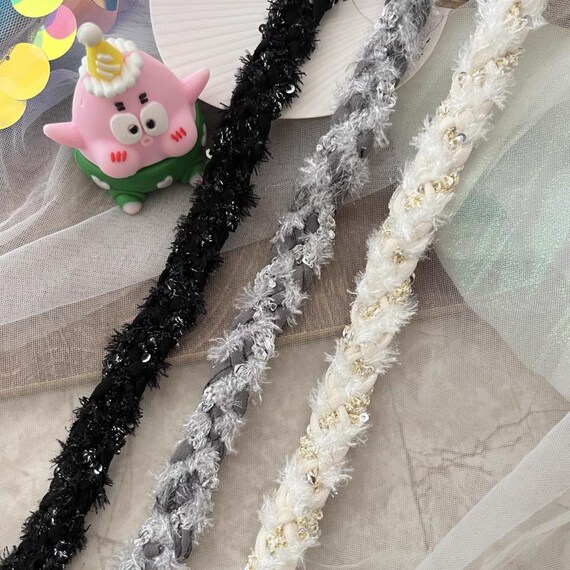Lace trim, decor trimming for costume design sewing embellishment bridal trim dress coat cuff collar bag home deco Sold by 1 yard