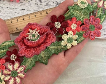 Embroidery Lace trim, decor trimming for costume design sewing bridal trim dress coat cuff collar bag home deco Sold by 1 yard