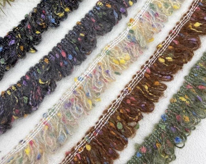 Colorful Specks Fringe Trim, Costume Design Embellishment (1 Yard)