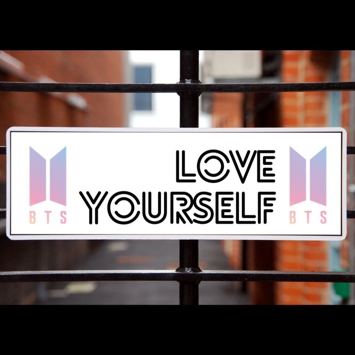 BTS Love Yourself Sticker Plastic Sign bts Vinyl Sticker BTS Etsy