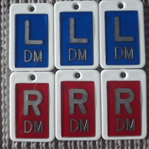 3 sets custom markers with hanger holes 2-4 initials - Solid White