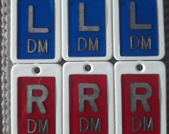 3 sets custom markers with hanger holes 2-4 initials - Solid White