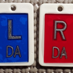 1 set custom markers with hanger holes 2-4 initials - Solid White