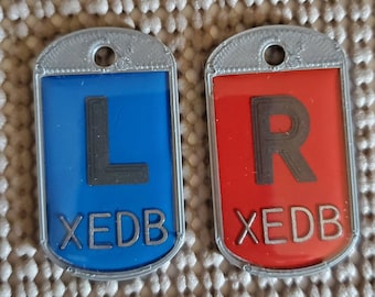 Marcadores de rayos X personalizados para placas de identificación militar: perfil bajo, variedad de colores.