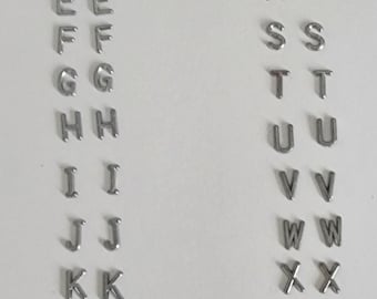 Lettres de plomb - Ensemble complet d'alphabets de A à Z (52 au total, 2 chacun)