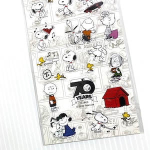 Peanuts Snoopy Stickers Cute Planner Decor Transparent Deco Sticker Scrapbooking Journaling - Etsy