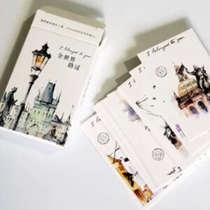 28pcs Travel Card Set Small Cards Message Junk Journal Ephemera Scrapbooking Planner Decoration