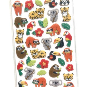 Filzaufkleber Tieraufkleber Faultier Koala Tiger Vogel Planer Dekor Journaling Scrapbooking Deko Aufkleber