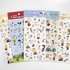 Stickers cacahuètes Snoopy mignon agenda déco transparent autocollant déco Scrapbooking journalisation