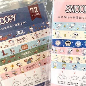 Peanuts Snoopy Origami Lucky Star Paper Strips Folding Star Strip DIY Arts and Crafts Supplies Present for Her