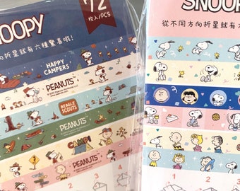 Peanuts Snoopy Origami Lucky Star Paper Strips Folding Star Strip DIY Arts and Crafts Supplies Present for Her