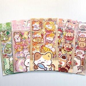 4 Bögen Sticker Pack niedlich Planer Dekor Scrapbooking Journaling Deco Aufkleber