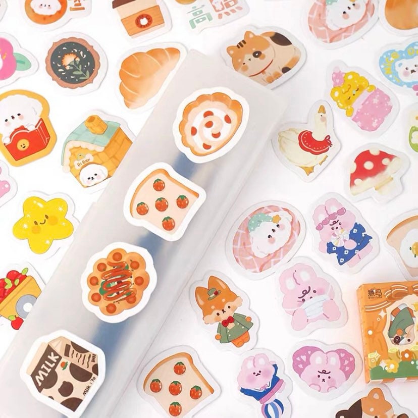 45pcs Animal Stickers Rabbit Sticker Cat Stickers Bear Fox | Etsy