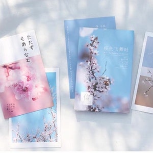 30 Stück Sakura Postkarten-Set Blumenkollektionen Kirschblüte-Postkarten für Scrapbooking-Planer-Dekor