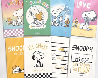 Peanuts Mini Snoopy Notebook Cute Stationery Memo - Etsy
