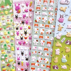 Gezwollen sticker 3D-stickers konijn konijn hamster huisdier schattig planner decor scrapbooking journaling
