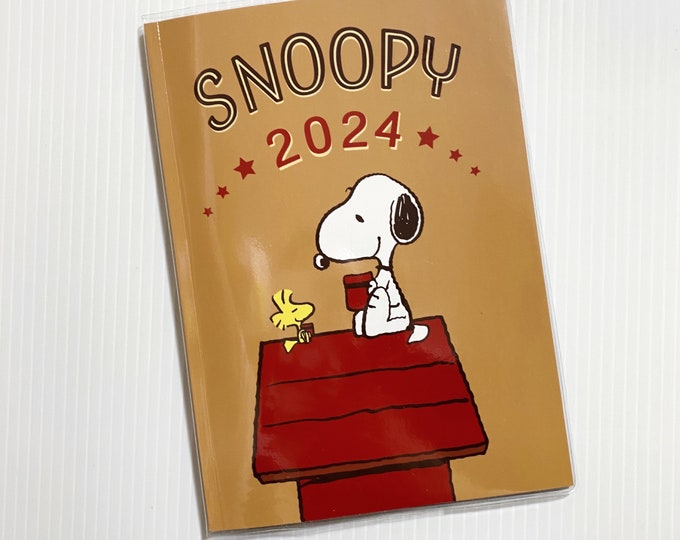 Peanuts 2024 Snoopy Schedule Book Monthly Planner Calendar Book Office
