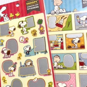 Stickers cacahuètes Snoopy Stickers à gratter joli agenda déco Sticker déco Scrapbooking Journal