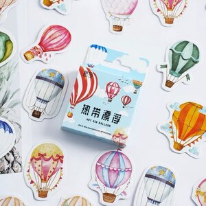 46pcs Hot Air Balloon Stickers Pack Sky Travel Planner Decor - Etsy