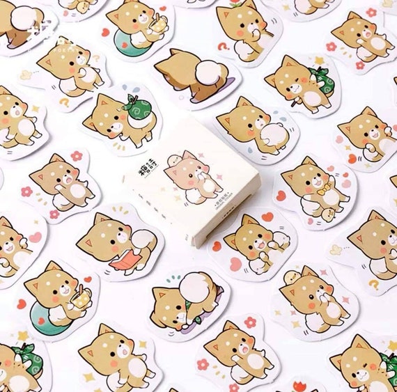 45pcs Cute Animals Stickers Pack Cartoon Colorful Pastel Kawaii Korean Decor