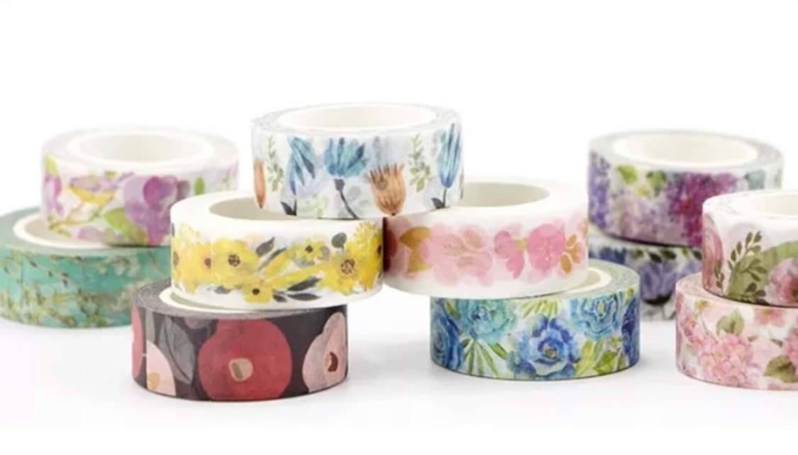 Flower Washi Tape Floral Washi Tapes Planner Deco Tapes Etsy