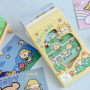 30 pièces mignon jeu de cartes postales fille animal lapin lapin ours amis heureux courrier message planificateur décor stylo copain escargot courrier