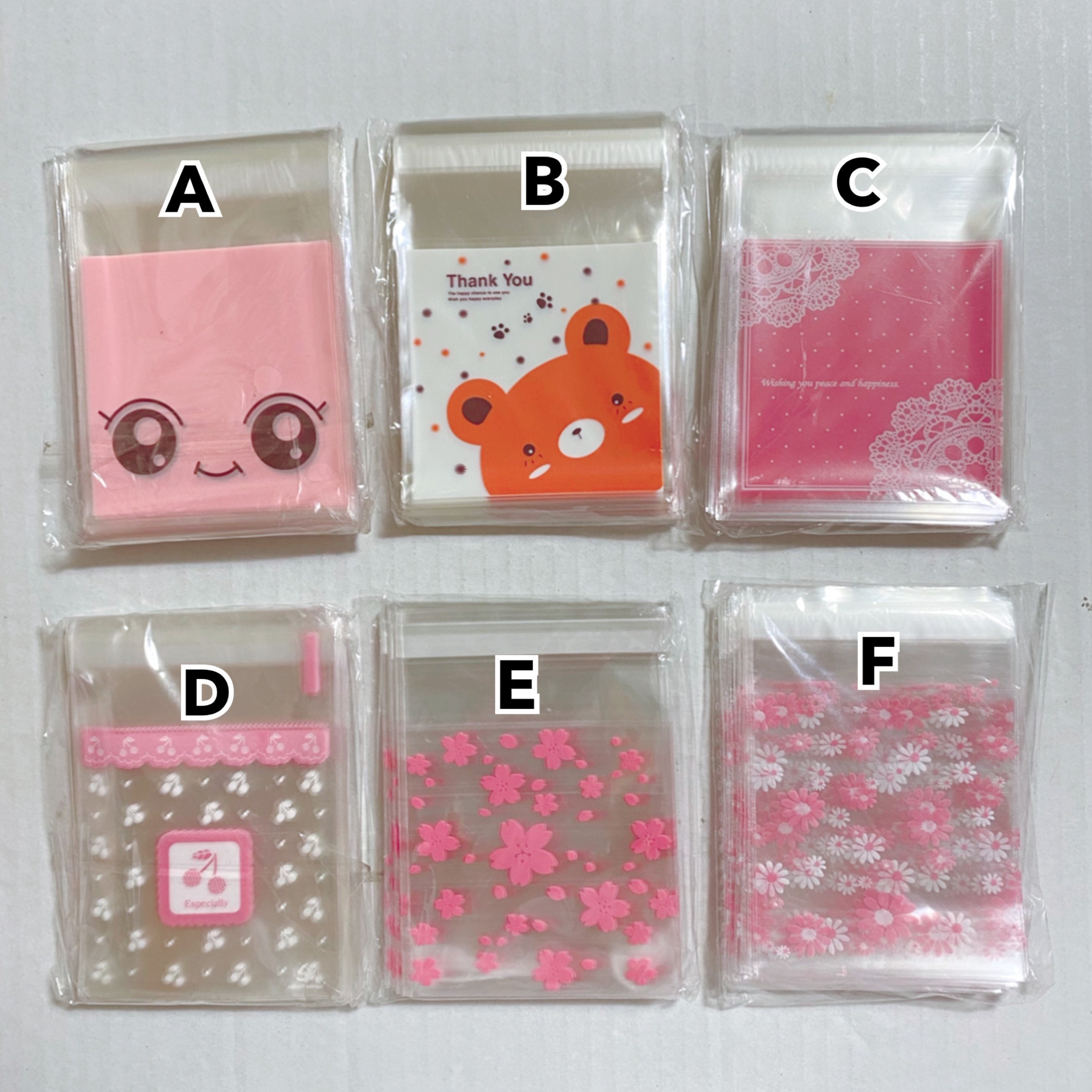 100pcs Kawaii Gift Bags 7 x 7cm Cookie Bag Resealable Bags Etsy