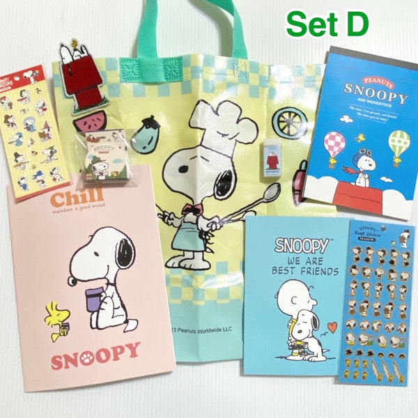 Snoopy Gift Set Cute Stationery Set Journal Notebooks Christmas Back to School Kawaii Birthday Gift For Her Planner Decor