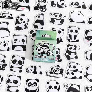 45pcs Panda Adesivos Pacote Animal Urso Deco Adesivo Scrapbooking Planejador Decoração Diário
