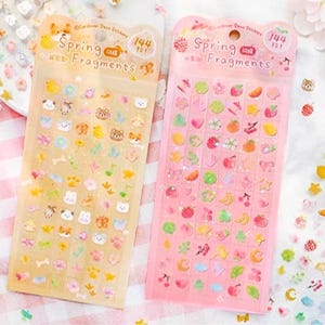 2 Bögen Frühling Fragmente Mini Aufkleber Set Süß Obst Ozean Tiere Blume Deko Aufkleber Planer Decor Scrapbooking Journaling